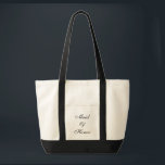 Bolso De Tela Tote de Honor<br><div class="desc">Bolsa de tocador mostrada en negro/natural con texto; Mujer de honor. Personalizar este artículo o compra tal cual.</div>