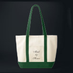 Bolso De Tela Tote de Honor<br><div class="desc">Bolsa de tote mostrada en verde natural/cazador con texto; Mujer de honor. Personalizar este artículo o compra tal cual.</div>