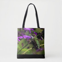 Tote de Hummingbird con trompetas de rubí