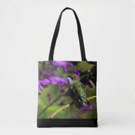 Bolso De Tela Tote de Hummingbird con trompetas de rubí