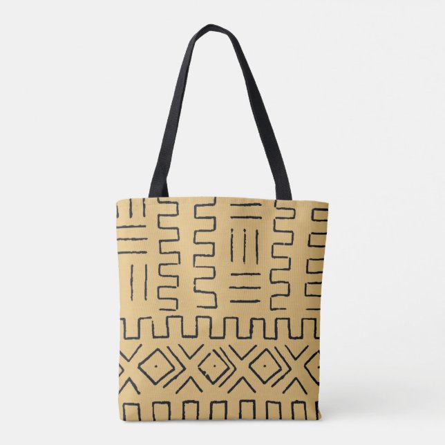Bolso De Tela Tote de impresión africano de manto (Reverso)