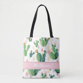 Bolso De Tela Tote de impresión Cactus personalizado