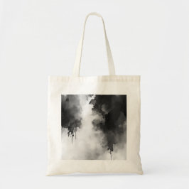 Bolso De Tela Tote de impresión de color blanco y negro 3