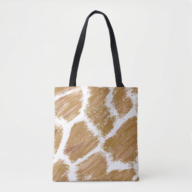 Bolso De Tela Tote de impresión de jirafa (Anverso)