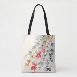 Bolso De Tela Tote de impresión total de agua floral