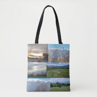 Bolso De Tela Tote de impresión total, Tote de hombro