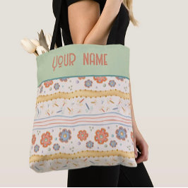 Bolso De Tela Tote de Inespiritualidad Cute Dragonfly Floral Whi