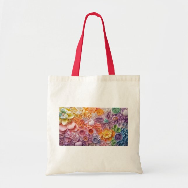 Bolso De Tela Tote de jardín de flores (Frente)