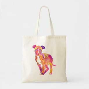 Bolso De Tela Tote de la acuarela del arte pop del perrito del