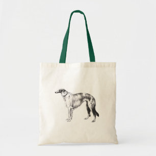 Bolso De Tela Tote de la aguafuerte de Martynow del Borzoi