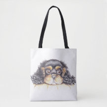 Tote de la ampliación de foto con el perrito