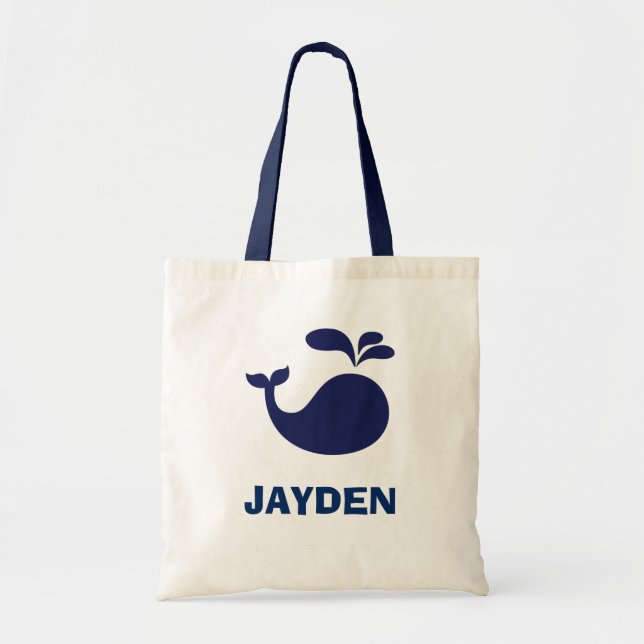 Bolso De Tela Tote de la ballena (Frente)