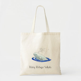 Bolso De Tela Tote de la ballena de la beluga del bebé