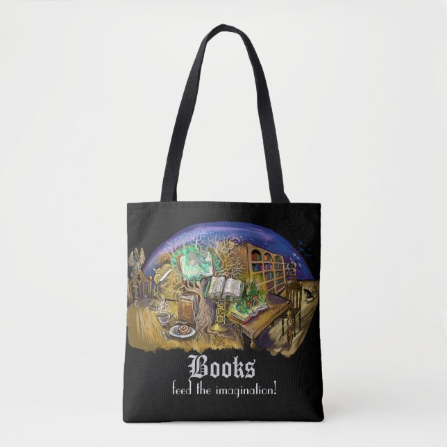 Bolso De Tela Tote de la Biblioteca de Sueños Vivos (Anverso)