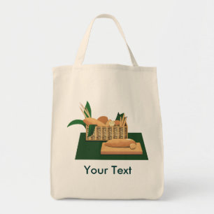 Bolso De Tela Tote de la cesta de pan al horno
