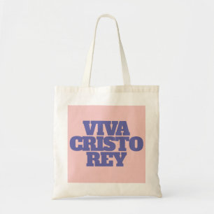 Bolso De Tela Tote de la cita católica Viva Cristo Rey