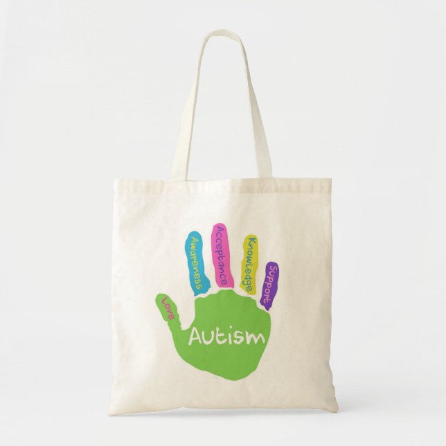 Bolso De Tela Tote de la conciencia del autismo (Frente)