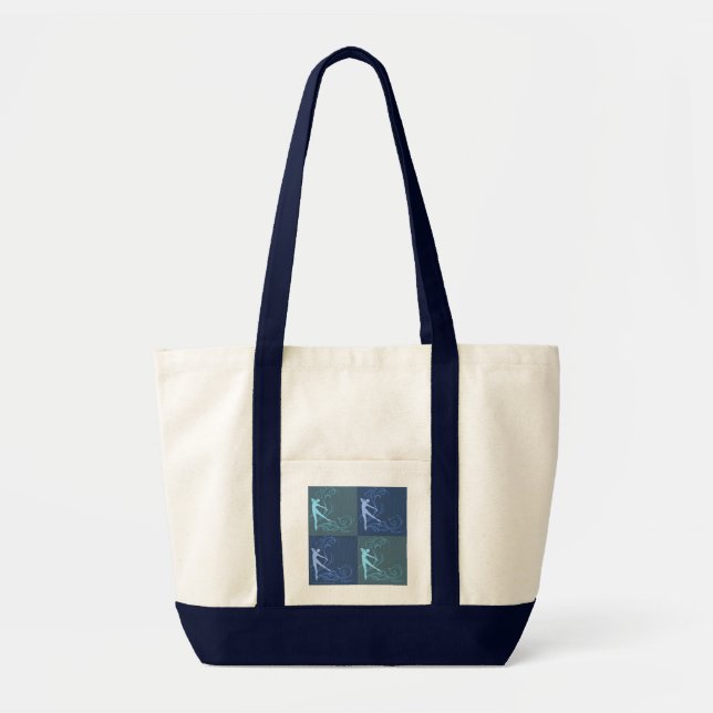 Bolso De Tela Tote de la danza (azul) (Frente)