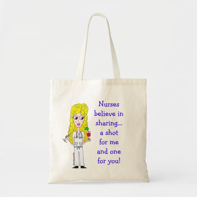 Bolso De Tela Tote de la enfermera (Frente)