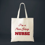 Bolso De Tela Tote de la enfermera "directo "<br><div class="desc">" Soy enfermera directa" en letras rojas del diseño en el frente del tote 
Perfeccione para cada enfermera 
¡Gran idea para un regalo también!
Personalice si usted desea</div>