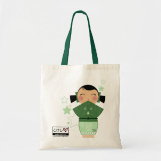 Bolso De Tela Tote de la estrella de Kokeshi