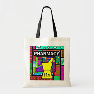 Bolso De Tela Tote de la farmacia caprichoso y artsy