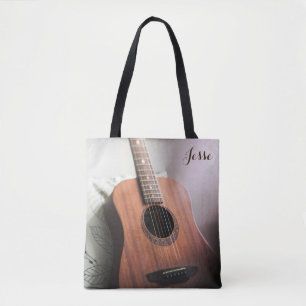 Bolso De Tela Tote de la guitarra: Personalizable