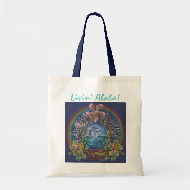 Bolso De Tela Tote de la hawaiana de Livin (Frente)