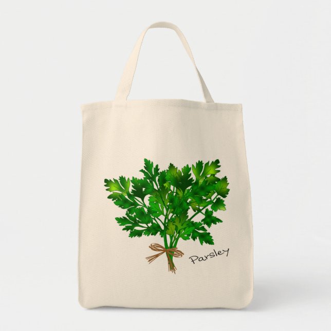 Bolso De Tela Tote de la hierba de Parsley (Frente)