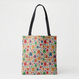 Bolso De Tela Tote de la impresión de Meeple