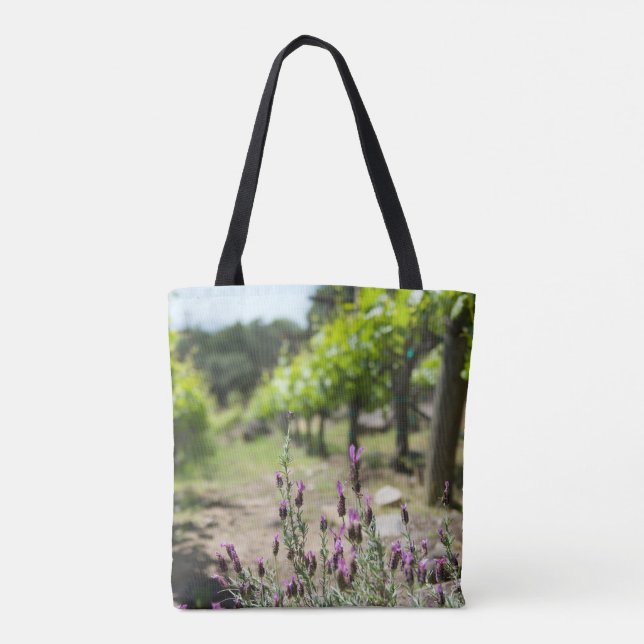 Bolso De Tela Tote de la lavanda (Reverso)