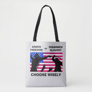 Bolso De Tela Tote de la Libertad Armada