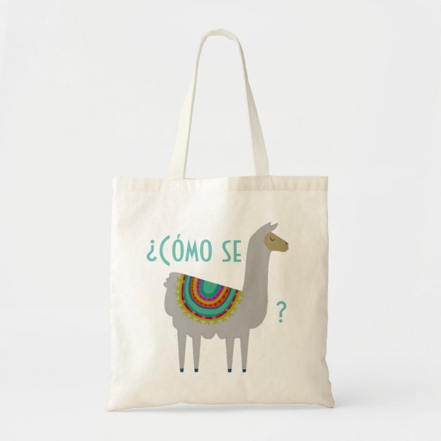 Bolso De Tela Tote de la llama del SE de Cómo (Frente)