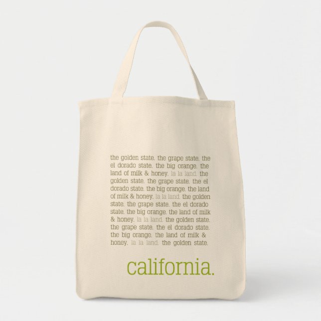 Bolso De Tela Tote de la lona de California (Frente)
