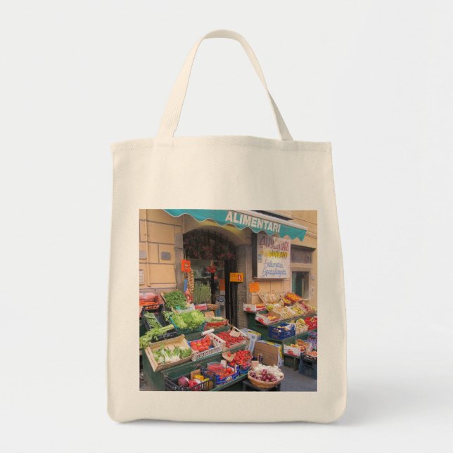 Bolso De Tela Tote de la lona--Mercado italiano (Frente)