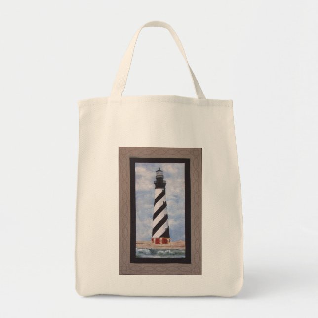 Bolso De Tela Tote de la luz de Cape Hatteras (Frente)
