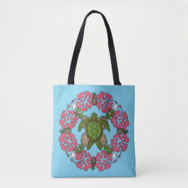 Bolso De Tela Tote de la mandala de la tortuga de mar