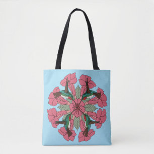 Bolso De Tela Tote de la Mandala del colibrí