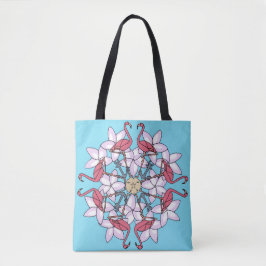 Bolso De Tela Tote de la Mandala del flamenco