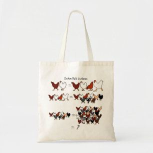 Bolso De Tela Tote de la matemáticas del pollo
