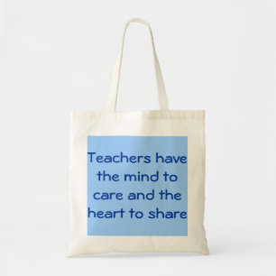 Bolso De Tela Tote de la mente/del corazón del profesor
