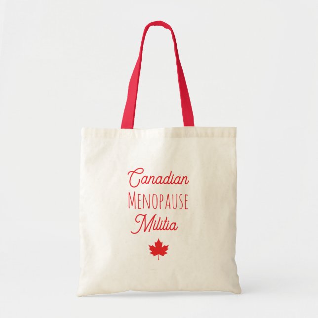 Bolso De Tela Tote de la milicia menopaua canadiense (Frente)