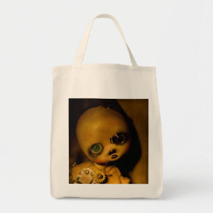Bolso De Tela tote de la muñeca del arte