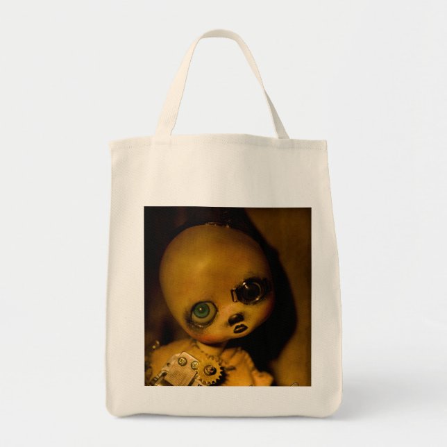 Bolso De Tela tote de la muñeca del arte (Frente)
