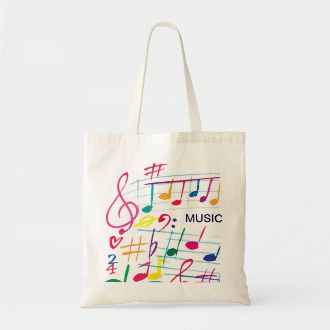 Bolso De Tela Tote de la música (Frente)