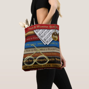 BOLSO DE TELA TOTE DE LA MÚSICA DEL EQUIPO DE LA ALABANZA -