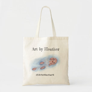 Bolso De Tela tote de la nutria de la acuarela