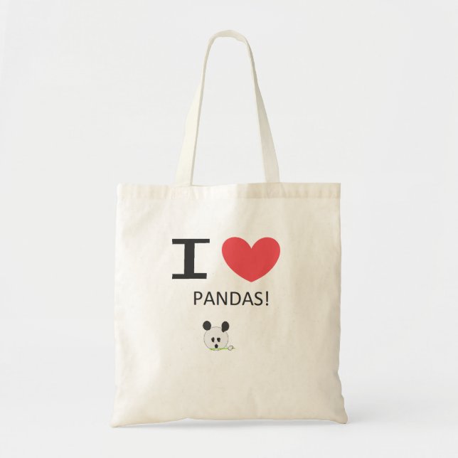 Bolso De Tela Tote de la panda (Frente)
