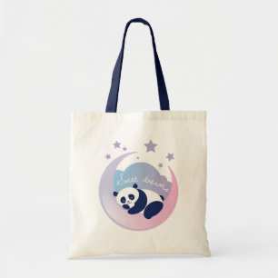 Bolso De Tela Tote de la panda el dormir