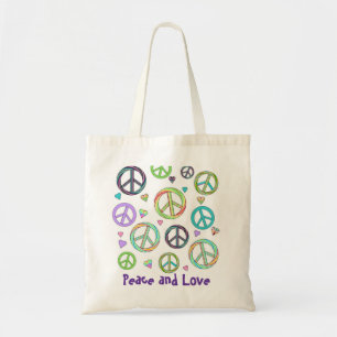 Bolso De Tela Tote de la paz y del amor